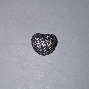 Pandora Retired Pavé Heart Clip Charm Clear CZ Sterling 925